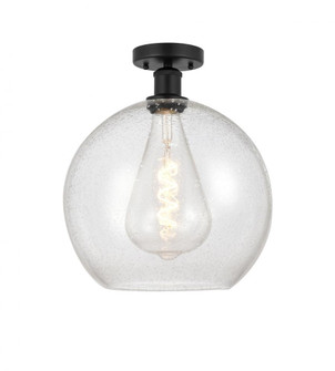 Athens - 1 Light - 12 inch - Matte Black - Semi-Flush Mount (3442|616-1F-BK-G124-12)