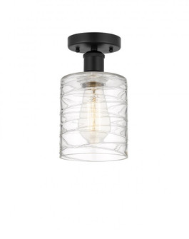 Cobbleskill - 1 Light - 5 inch - Matte Black - Semi-Flush Mount (3442|616-1F-BK-G1113)