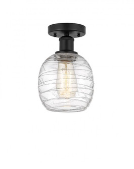 Belfast - 1 Light - 6 inch - Matte Black - Semi-Flush Mount (3442|616-1F-BK-G1013)
