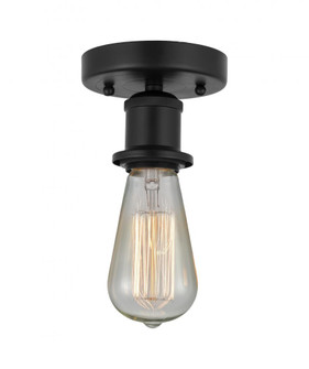 Bare Bulb - 1 Light - 2 inch - Matte Black - Semi-Flush Mount (3442|616-1F-BK)