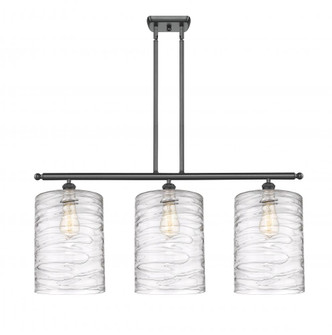 Cobbleskill - 3 Light - 36 inch - Matte Black - Stem hung - Island Light (3442|516-3I-BK-G1113-L)