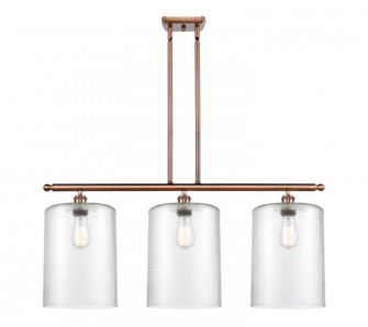 Cobbleskill - 3 Light - 36 inch - Antique Copper - Stem hung - Island Light (3442|516-3I-AC-G112-L)