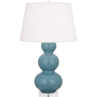 Matte Steel Blue Triple Gourd Table Lamp (237|MOB43)