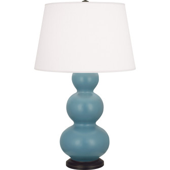 Matte Steel Blue Triple Gourd Table Lamp (237|MOB41)