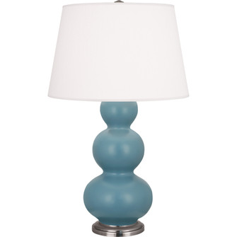 Matte Steel Blue Triple Gourd Table Lamp (237|MOB42)