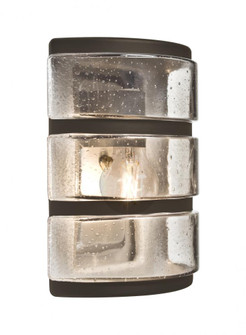 Besa, Aqua Series Post mount, Bronze/Clear Bubble, 1x8W LED Filament (127|AQUARBH-CL-EDIL-BR)