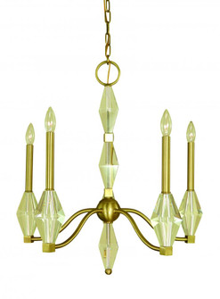 5-Light Brushed Brass Vivan Dining Chandelier (84|5665 BR)