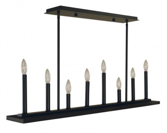 8-Light Matte Black Industria Island Chandelier (84|5538 MBLACK)