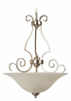 Cecilia 3 Light Inverted Pendant in Brushed Satin Nickel (20|7118BNK3)