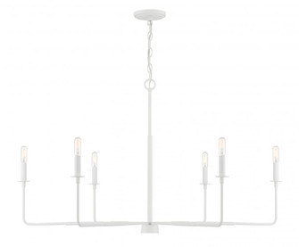 Salerno 6-Light Chandelier in Bisque White (128|1-2221-6-83)