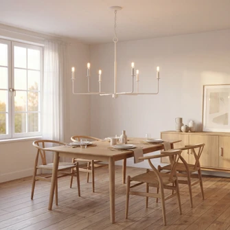 Salerno 6-Light Chandelier in Bisque White (128|1-2221-6-83)