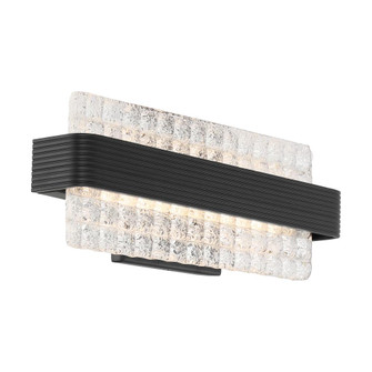 Ceres - 12 Watt LED Vanity - with Ice Cube Glass - Matte Black Finish (81|62/1482)