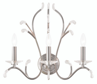 3 Light Brushed Nickel Wall Sconce (108|51013-91)