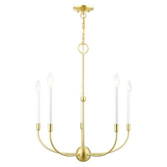 5 Lt Satin Brass Chandelier (108|46065-12)