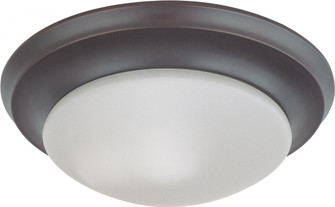 1 Light - LED 12'' Twist & Lock Flush Fixture - Mahogany Bronze Finish - Frosted Glass - Lamp (81|62/1026)