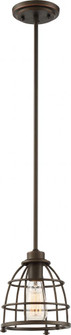 Maxx - 1 Light Small Caged Pendant with - Mahogany Bronze Finish (81|60/5847)