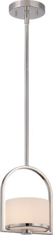 Celine - 1 Light Mini Pendant with Satin White Glass - Polished Nickel Finish (81|60/5478)
