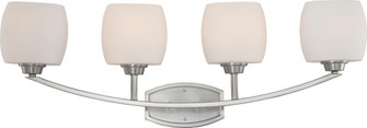 Helium - 4 Light Vanity with Satin White Glass - Brushed Nickel Finish (81|60/4184)