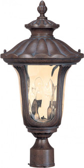 2-Light Medium Outdoor Post Lantern in Fruitwood Finish and Amber Water Glass (81|60/2009)
