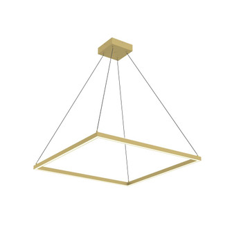 Piazza 32-in Brushed Gold Dimmable LED Pendant (461|PD88132-BG)