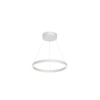 Cerchio 18-in White Dimmable LED Pendant (461|PD87718-WH)