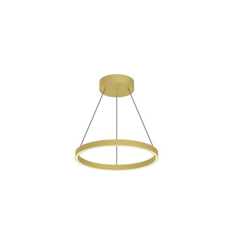 Cerchio 18-in Brushed Gold Dimmable LED Pendant (461|PD87718-BG)