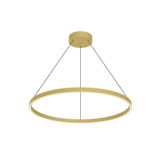 Cerchio 32-in Brushed Gold LED Pendant (461|PD87132-BG)