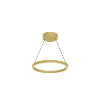 Cerchio 18-in Brushed Gold LED Pendant (461|PD87118-BG)
