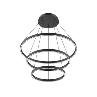 Cerchio 32-in Black LED Chandeliers (461|CH87932-BK)