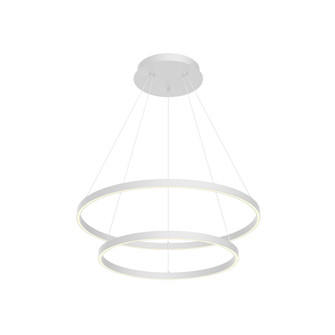 Cerchio 32-in White LED Chandeliers (461|CH87832-WH)