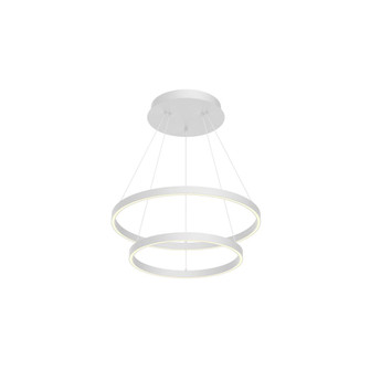 Cerchio 24-in White LED Chandeliers (461|CH87824-WH)