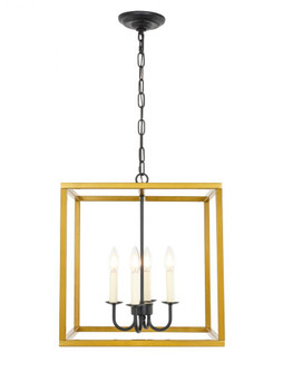 Eclipse 4 light Brass and Black pendant (758|LD6105D16BRBK)