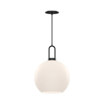 Soji 10-in Matte Black/Opal Matte Glass 1 Light Socket Pendant (7713|PD601710MBOP)