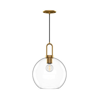 Soji 10-in Aged Gold/Clear Glass 1 Light Pendant (7713|PD601710AGCL)