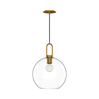 Soji 10-in Aged Gold/Clear Glass 1 Light Socket Pendant (7713|PD601710AGCL)