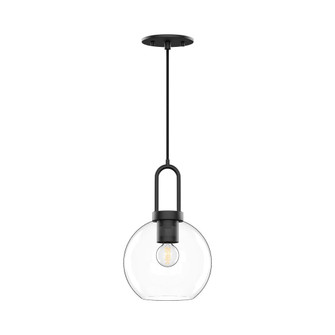 Soji 8-in Clear Glass/Matte Black 1 Light Pendant (7713|PD601608MBCL)