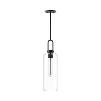 Soji 6-in Clear Glass/Matte Black 1 Light Pendant (7713|PD401606MBCL)