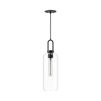 Soji 6-in Clear Glass/Matte Black 1 Light Socket Pendant (7713|PD401606MBCL)