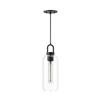 Soji 5-in Clear Glass/Matte Black 1 Light Pendant (7713|PD401505MBCL)