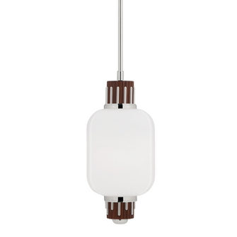 1 LIGHT PENDANT W/ LIGHT WALNUT ACCENT (57|3811-PN)