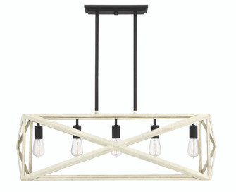 Hansel 5 Light Island in Cottage White/Espresso (20|51875-CWESP)
