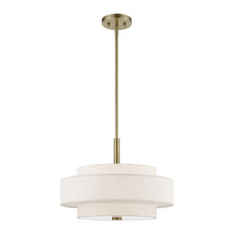 4 Light Antique Brass Pendant Chandelier (108|52137-01)