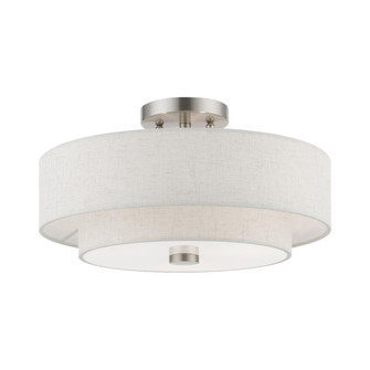 3 Light Brushed Nickel Semi-Flush (108|51084-91)