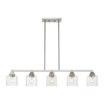 5 Light Brushed Nickel Linear Chandelier (108|49765-91)