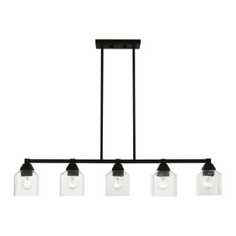 5 Light Black Linear Chandelier (108|49765-04)