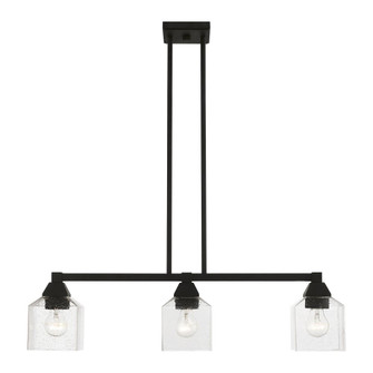 3 Light Black Linear Chandelier (108|49763-04)