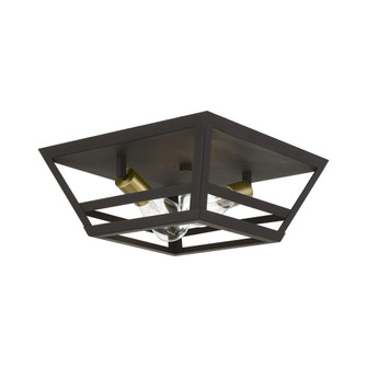 2 Light Bronze with Antique Brass Accents Flush Mount (108|49560-07)
