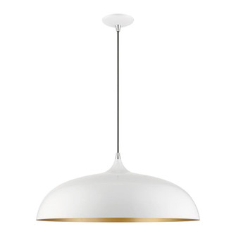 3 Light Shiny White with Polished Chrome Accents Large Pendant (108|49234-69)