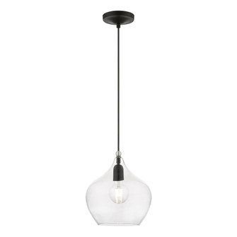 1 Light Black with Brushed Nickel Accent Pendant (108|49093-04)