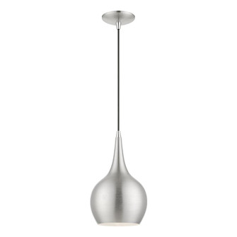 1 Light Brushed Nickel with Polished Chrome Accents Mini Pendant (108|49016-91)